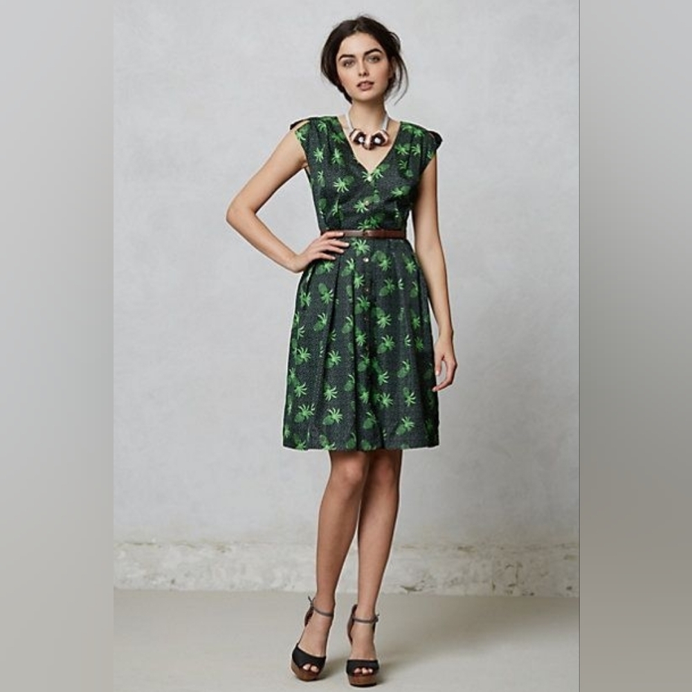 Anthro Karen Walker Tropica Orchard Dress 8